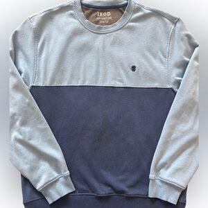 IZOD Men's Light and Dark Blue Crewneck Sweater